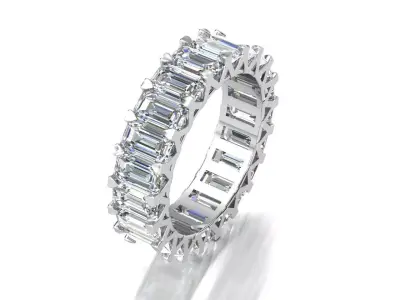 ring whid diamond  emerald  3D print model