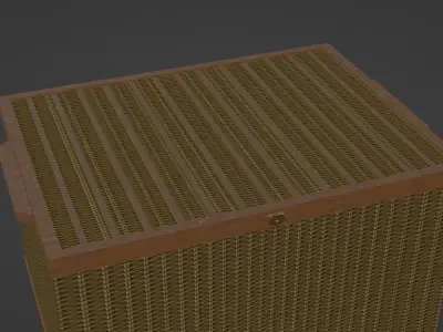 Wicker Box Low-poly 3D model
