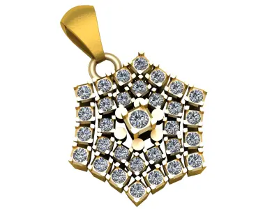 HIP HOP STYLISH DIAMOND PENDANT 3D PRINTABLE MODEL 3D print model