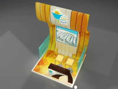  Booth Exhibition Stand a347b 3D model