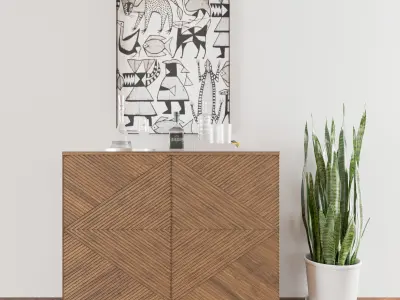 Modern Bar Cabinet 3D model