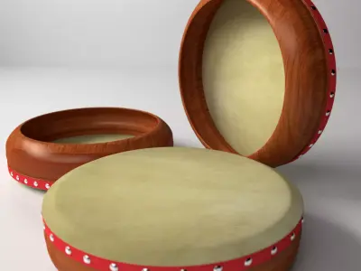 Kompang drum 3D model