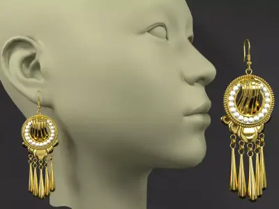 earrings 3D model