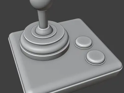 Joystick 3D model with Render Scene File Free 3D model