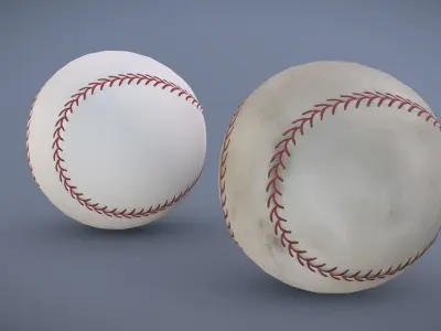Rawlings Baseball - Clean and Dirty Variants Low-poly 3D model