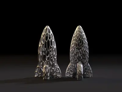 Rocket Voronoi 3D print model