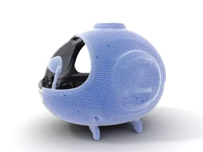 Futuristic Pod Vehicle Model Pack Low-poly 3D model