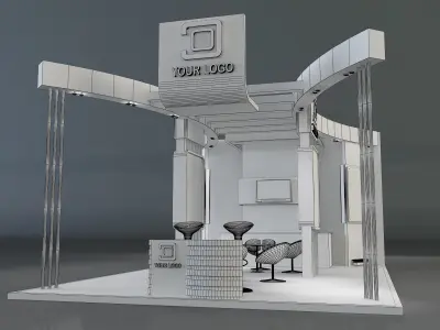  Booth Exhibition Stand a233a 3D model