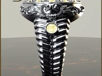 Mens ring STL 3D print model