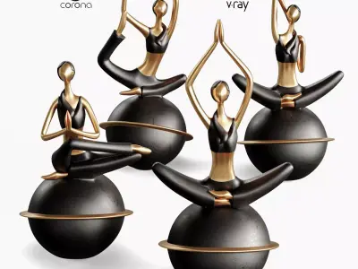 Balleriana statue 01 3D model