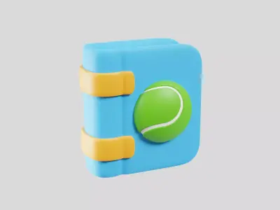 Tennis Notebook 3D model