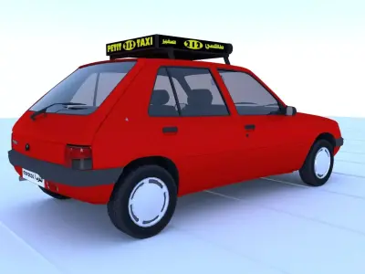 Moroccan taxi 3D model 3D model