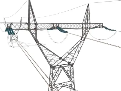 Electricity Pole 21 3D model