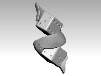 Lucky dice pendant art modern decor 3D print model