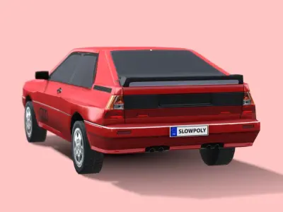 Audi Quattro 1980 Low-poly 3D model