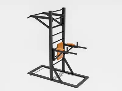 Pull up bars 3D model