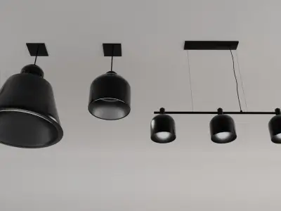 Lamp collection Low-poly 3D model