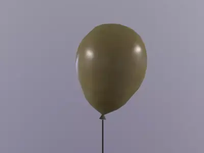 Circus Balloon Low-poly 3D model