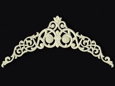 Central decor ornament for furniture 3D model 435