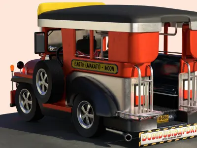 Pinoy Jeepney - stylized 3D model