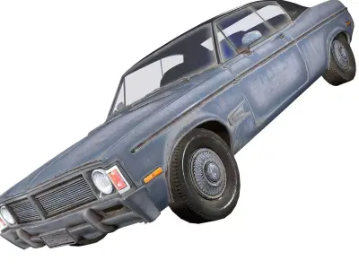 Generic Coupe Car Low-poly 3D model