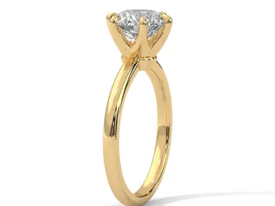 solitaire ring with detail images and 360 render videos 49 3D print model