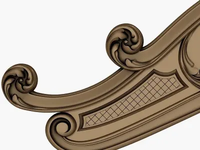 Carved crown decor for cnc 3D model purchase