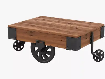 Industrial Side Table 1 3D model