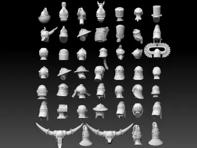 Head Megapack no 2 3D print model