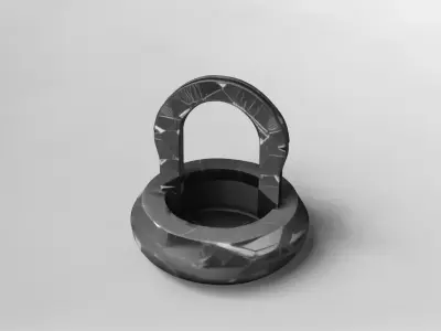 Modern Black Marble Decorative Arch Sculpture 3D model