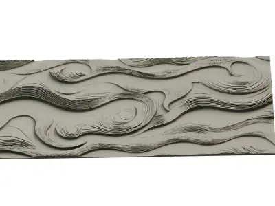 decor set wall panel wall relief mural CNC 33 3D model