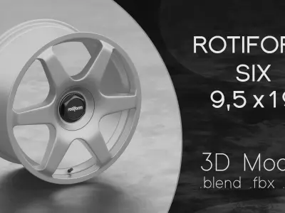 Rotiform SIX Wheel 3D Model 3D model