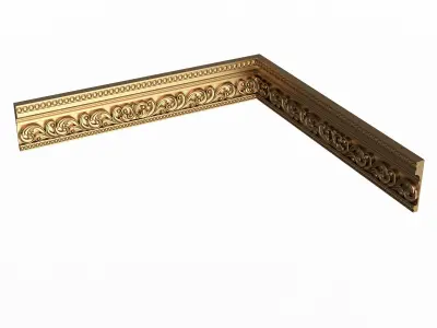 Cornice Decoration Molding 013 90 Degree Low-poly 3D model