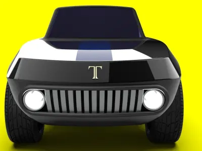 Fluvia car model Low-poly 3D model