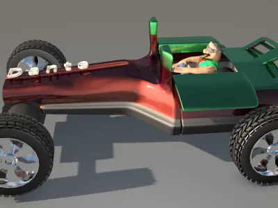 Car For Video Games Seven Low-poly 3D model