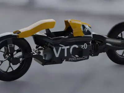 motorbike vehicle pixemach auto series 3D model