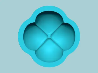 Four Segment Bud Flower Mold - Artificial EVA Molding 3D print model