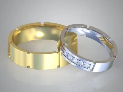 Diamond ring 0492 3D printable model  Free 3D print model