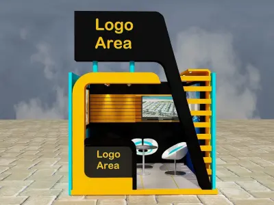 Booth Exhibition Stand a356 3D model
