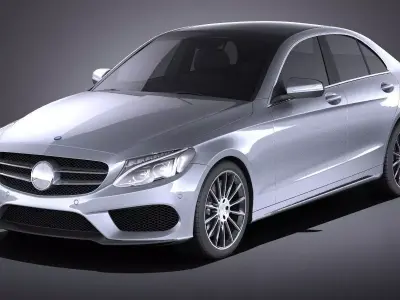 Mercedes Benz C Class W205 2017 sedan VRAY 3D model