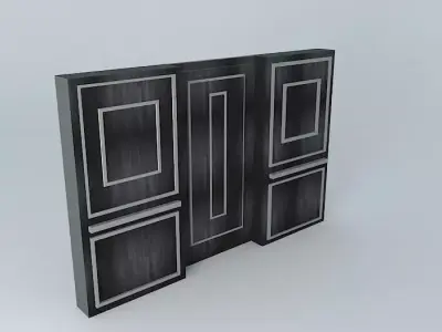 Black wall Free 3D model