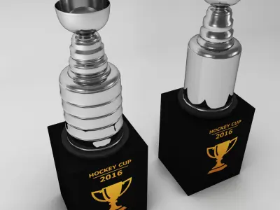 Hockey stanley cup trophy low poly Low-poly 3D model