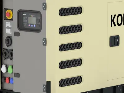 Kohler Industrial Diesel Generators Single Sand color 3D model
