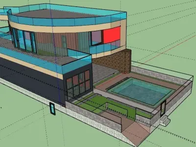 The Halfy House 3D model