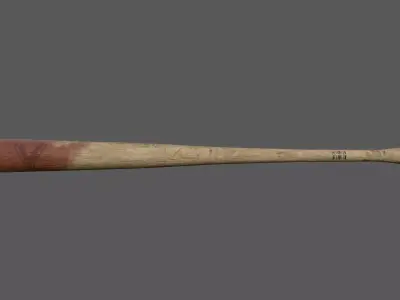 Baseball Bat Free low-poly 3D model get