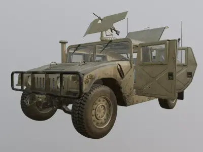 USA modern Humvee Military Armored vehicle 3d model 3D model