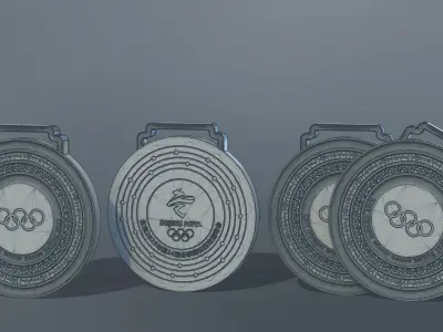 Beijing 2022 Olympic Medal 3D print model