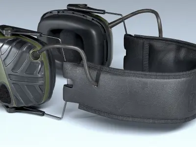 Howard Leight Impact Sport Tactical shooting headphones Low-poly 3D model