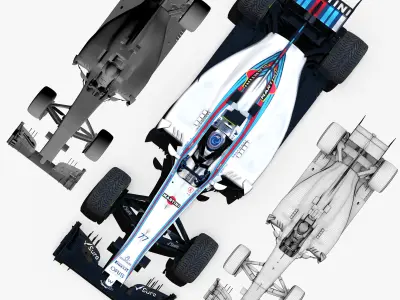 Williams FW38 Low-poly 3D model