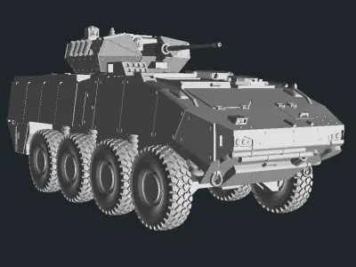 Piranha 5 with samson 30 turret 3D print model